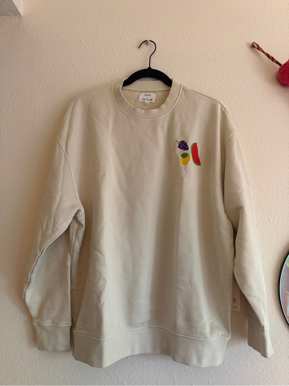 MATE the Label x Lisa Says Gah Organic Fleece Embroidered Oversized Sweatshirt